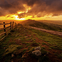 Buy canvas prints of Great Ridge Sunrise Peak District by Tim Hill