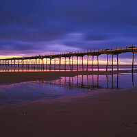 Buy canvas prints of Saltburn Pier at Blue Hour by Tim Hill