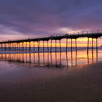Buy canvas prints of September Sunrise: Saltburn by the sea by Tim Hill