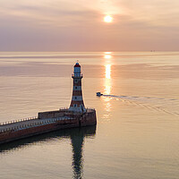 Buy canvas prints of Roker Pier and Lighthouse at Sunrise by Tim Hill