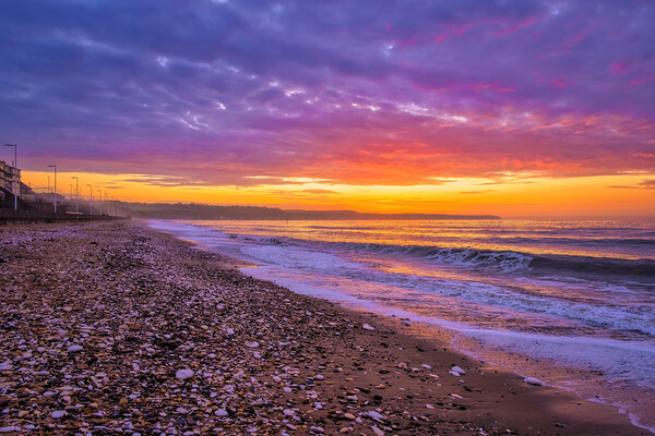 Bridlington North Beach Sunrise Picture Board by Tim Hill