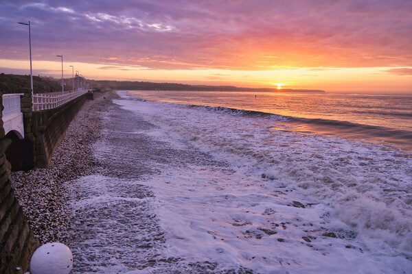 Bridlington North Beach Sunrise Picture Board by Tim Hill