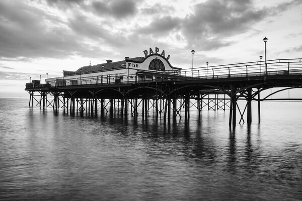 Cleethorpes Black and White Picture Board by Tim Hill