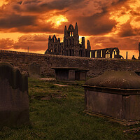 Buy canvas prints of Whitby Abbey Graveyard by Tim Hill