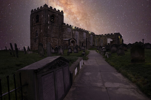 Whitby ~ Dark Skies Picture Board by Tim Hill