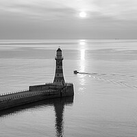 Buy canvas prints of Roker Pier Black and White by Tim Hill