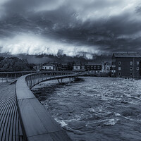 Buy canvas prints of Castleford Floods ~ Storm Babet 2023 by Tim Hill