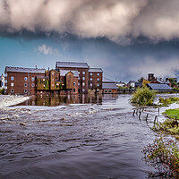 Buy canvas prints of Castleford Floods ~ Storm Babet 2023 by Tim Hill
