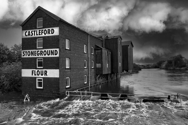 Castleford Flour Mill ~ Storm Babet 2023 Picture Board by Tim Hill