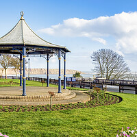 Buy canvas prints of  Filey Bandstand to Filey Brigg by Tim Hill