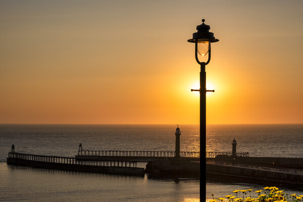 Whitby Sunrise Picture Board by Tim Hill