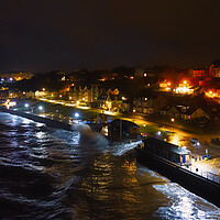 Buy canvas prints of Filey Seafront at Night: Yorkshire coast by Tim Hill
