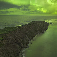 Buy canvas prints of Filey Brigg Northern Lights by Tim Hill