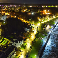 Buy canvas prints of  Filey Seafront at Night: Yorkshire coast by Tim Hill