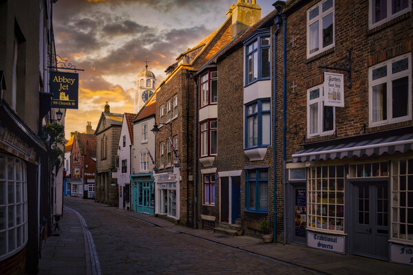 Whitby Shambles North Yorkshire Coast Picture Board by Tim Hill