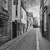 Buy canvas prints of Whitby Shambles Black and White by Tim Hill