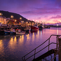 Buy canvas prints of Dawn at Scarborough Harbour by Tim Hill