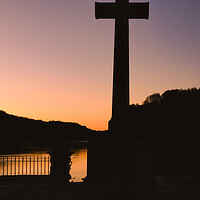 Buy canvas prints of Newmillerdam War Memorial Silhouette by Tim Hill