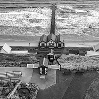 Buy canvas prints of Saltburn by the Sea: Black and White by Tim Hill