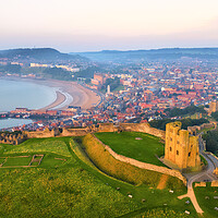 Buy canvas prints of Scarborough Castle to South Bay by Tim Hill