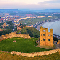 Buy canvas prints of Scarborough Castle to North Bay by Tim Hill