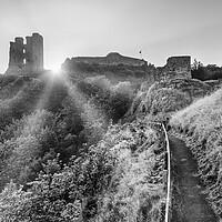 Buy canvas prints of Scarborough Castle Black and White by Tim Hill