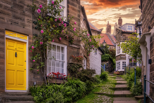 Robin Hood's Bay ~ Iconic Sunny Place Picture Board by Tim Hill
