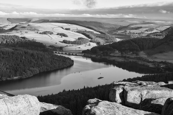 Bamford Edge Black and White Picture Board by Tim Hill