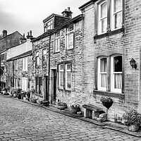 Buy canvas prints of Haworth Main Street Black and White by Tim Hill