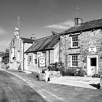 Buy canvas prints of Muker Village Black and White by Tim Hill