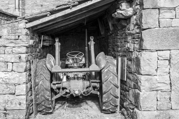 Muker Village Tractor Picture Board by Tim Hill