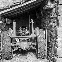 Buy canvas prints of Muker Village Tractor by Tim Hill