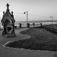 Buy canvas prints of  Filey Seafront Black and White by Tim Hill