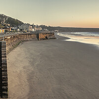Buy canvas prints of Filey Beach Huts Panoramic by Tim Hill