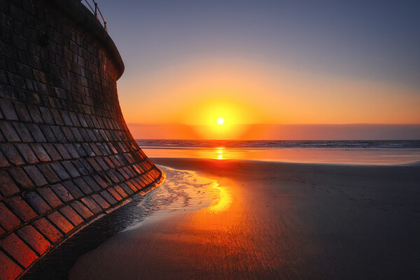  Filey Beach Sunrise Picture Board by Tim Hill