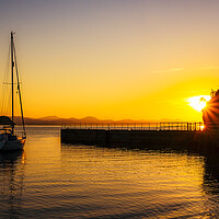Buy canvas prints of August Sunrise Abersoch Marina by Tim Hill