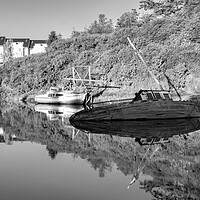 Buy canvas prints of Abersoch Boat Yard Black and White by Tim Hill