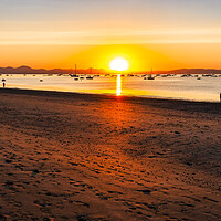 Buy canvas prints of Abersoch Beach Sunrise by Tim Hill