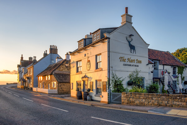 The Hart Inn Pub, Sandsend Picture Board by Tim Hill