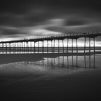 Buy canvas prints of Moody Saltburn Pier ~ North Yorkshire by Tim Hill