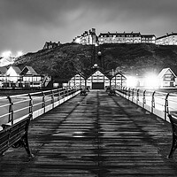 Buy canvas prints of Saltburn by the Sea Black and White by Tim Hill