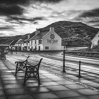 Buy canvas prints of  Moody Saltburn Black and White ~ The Ship Pub by Tim Hill