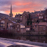 Buy canvas prints of Durham St Nics Church from the River Wear by Tim Hill