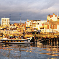 Buy canvas prints of Sunny Bridlington Panoramic by Tim Hill