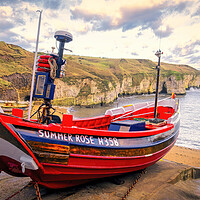 Buy canvas prints of Summer Rose - North Landing Flamborough by Tim Hill