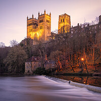 Buy canvas prints of Durham Cathedral above River Wear by Tim Hill