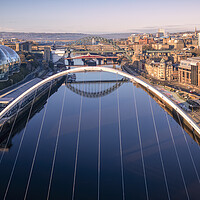 Buy canvas prints of Newcastle Bridges from Millennium Bridge by Tim Hill