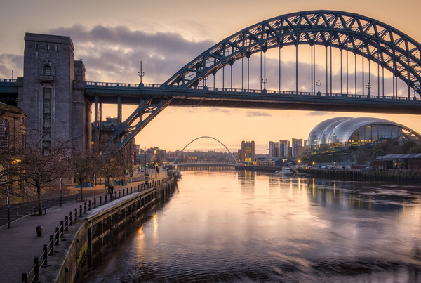Newcastle Quayside at Sunrise Picture Board by Tim Hill