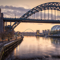 Buy canvas prints of Newcastle Quayside at Sunrise by Tim Hill