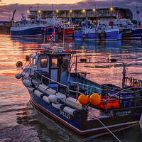 Buy canvas prints of Into the sunrise Bridlington Harbour by Tim Hill